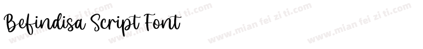 Befindisa Script Font字体转换